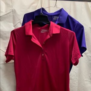 Size XL- 2 Nike golf shirts purple & pink
